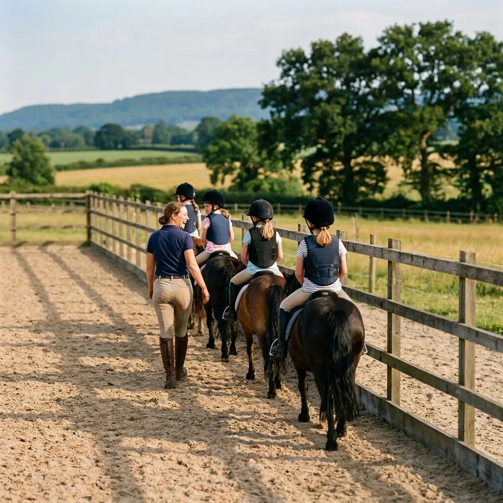 Cours de poney à Viriville, Isère